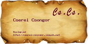 Cserei Csongor névjegykártya