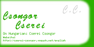 csongor cserei business card